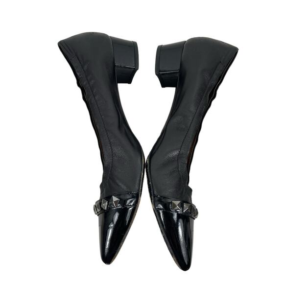 Attilio Giusti Leombruni AGL Pyramid Studded Pumps Low Heel Black Size 40.5 - Picture 6 of 11